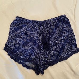 Blue flowy shorts